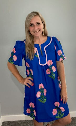 Blue Floral Dress