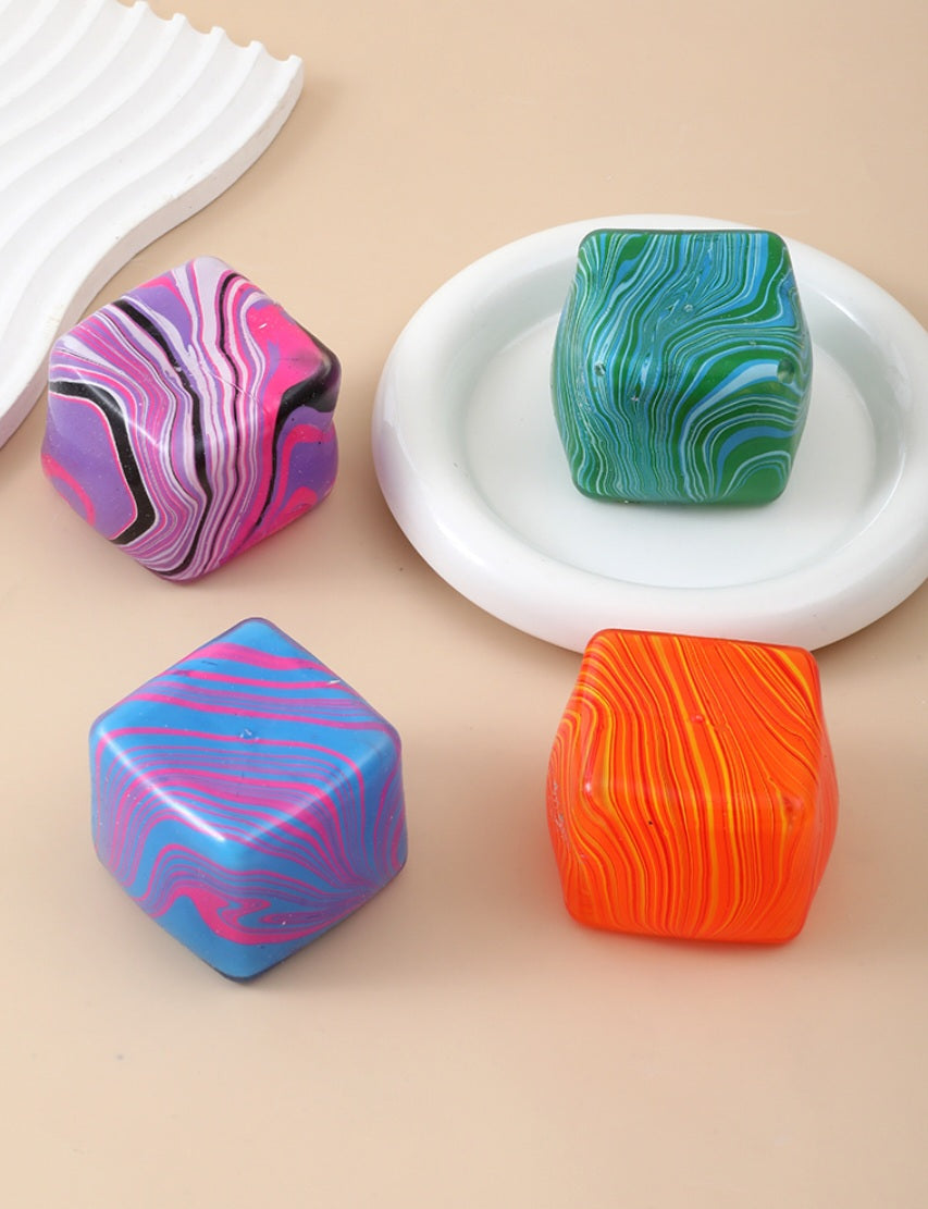 Marble Swirl Cube Stress Relief Squishy