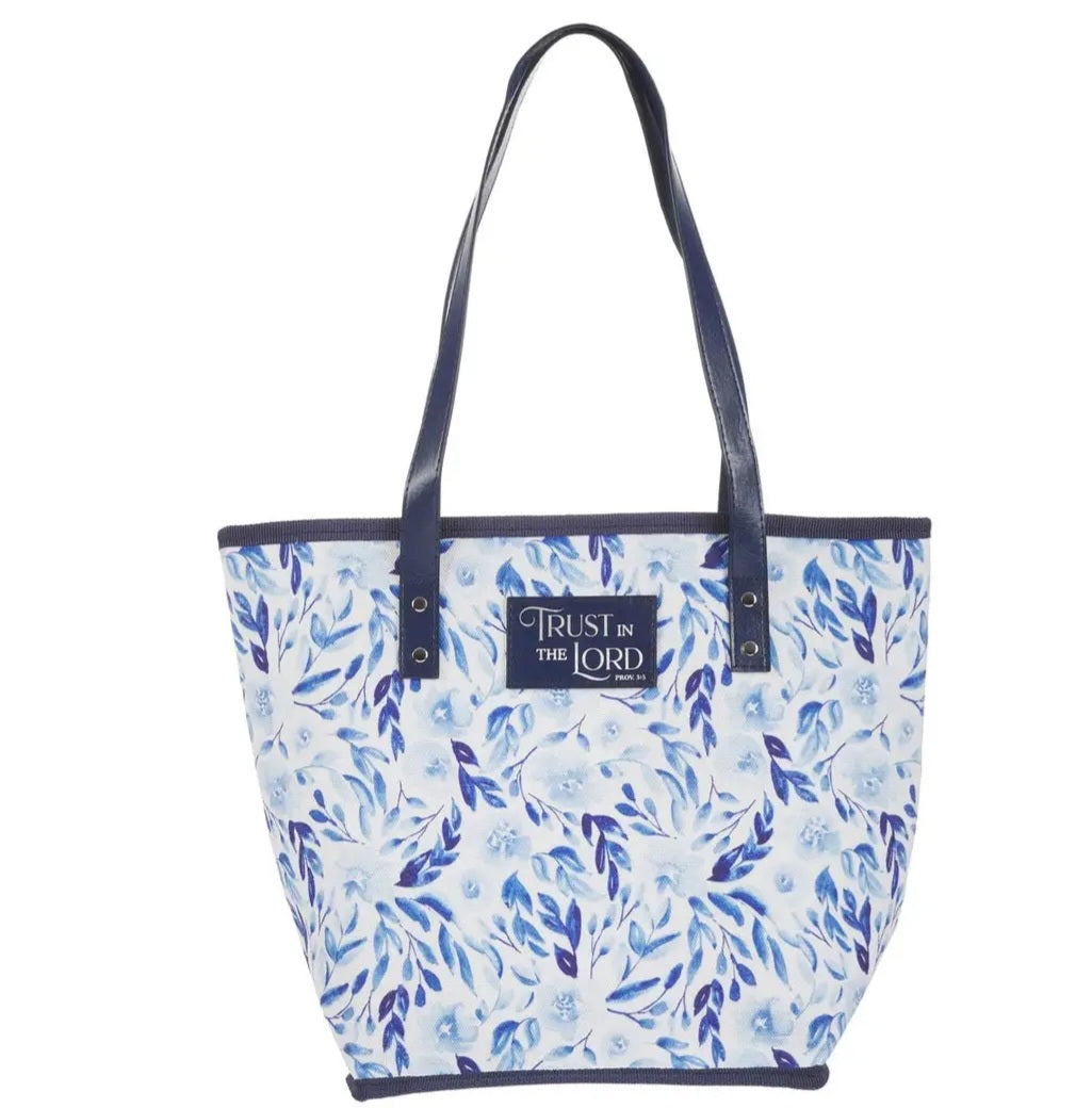Blue Floral Tote