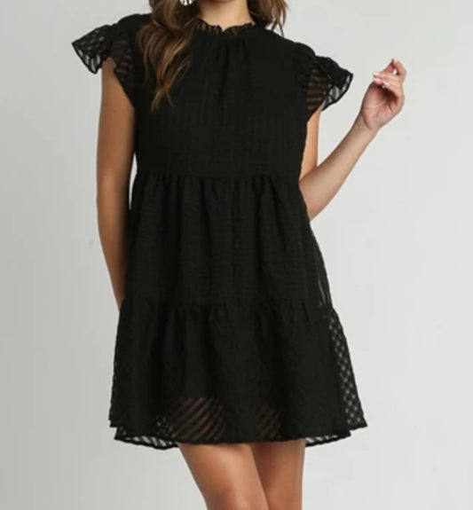 Little Black Textured Dress