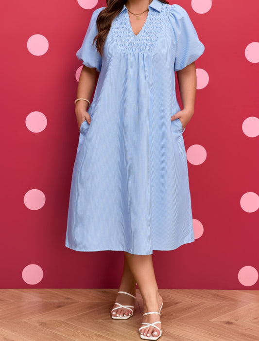 Curvy Sky Blue Dress