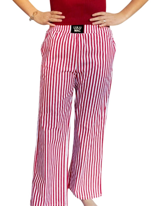 Red Striped Lulu Mac Pants