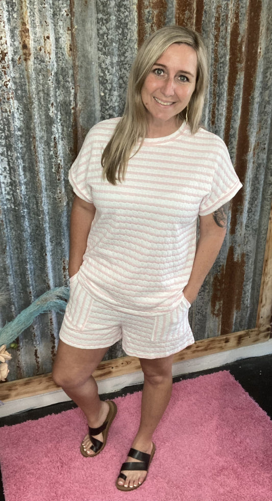 Pink Striped Set
