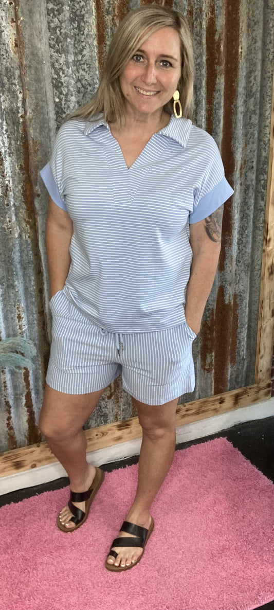 Blue Dolman Set