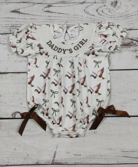 Daddy's Girl Smocked Bubble