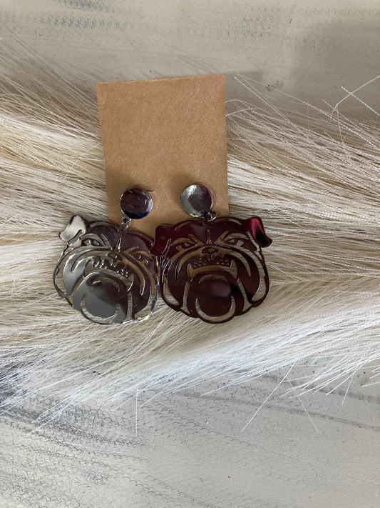 Silver Dawg Earrings