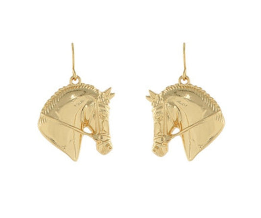 Textured Horse Head Earrings