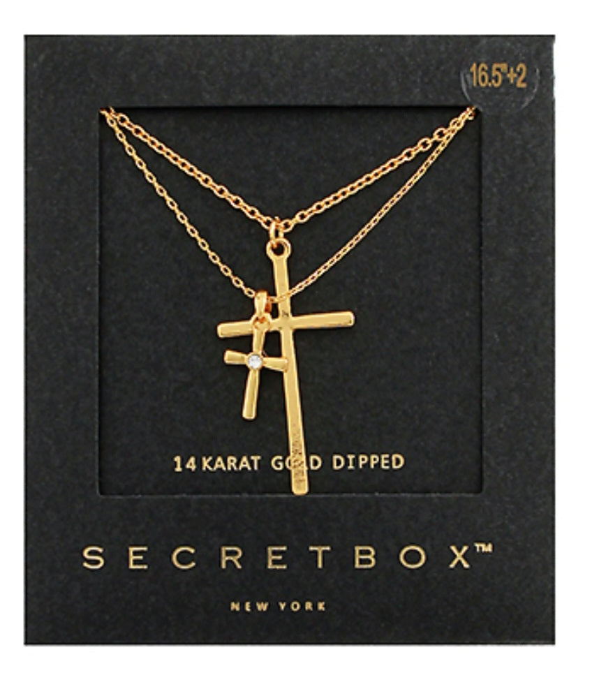 Layered Cross Necklace