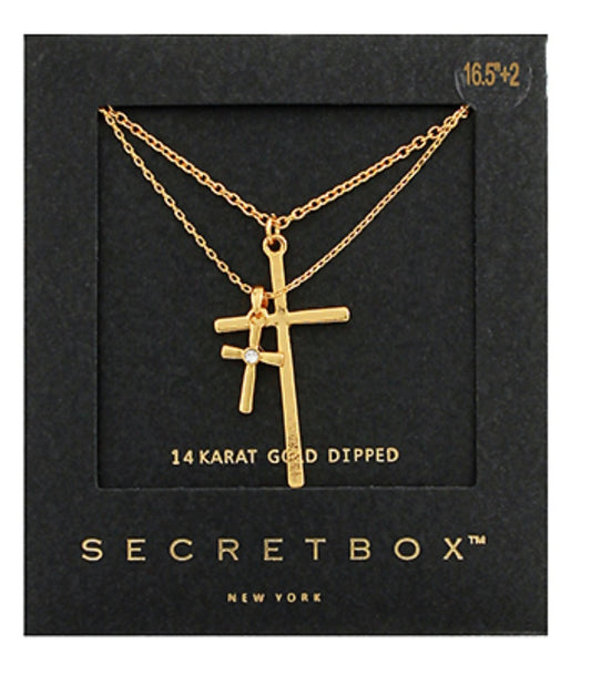 Layered Cross Necklace