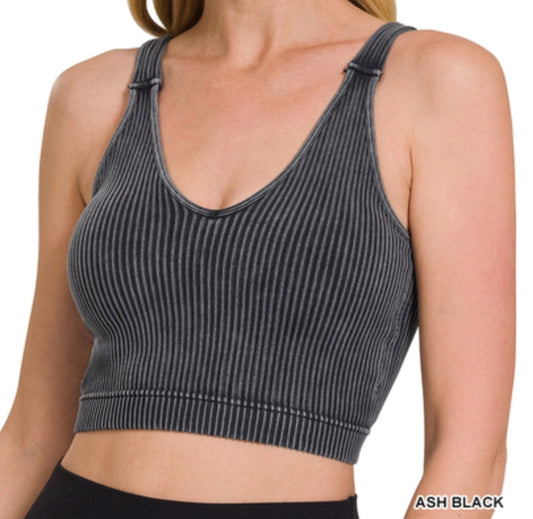 Black Ash Cropped Top