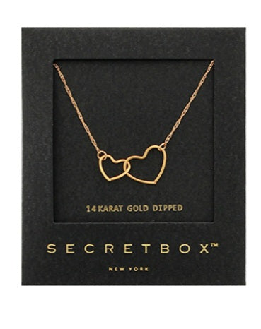 Linked Open Heart Necklace
