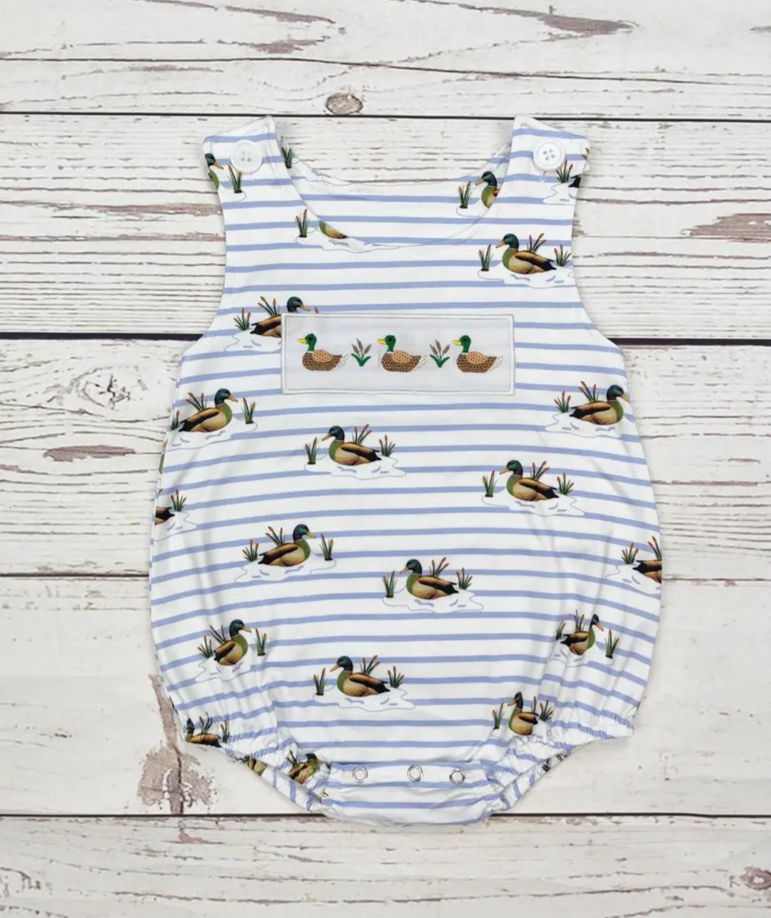 Boy Duck Appliqué Bubble