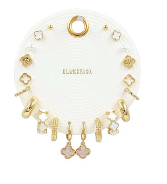 Clover 10 pair Earring Set